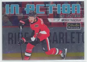 2018-19 O-PEE-CHEE PLATINUM - BRADY TKACHUK #IA-23 IN ACTION