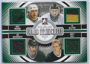 2013-14 ITG Used Quad Franchise Jerseys Silver #QF-12 Mike Modano, Ed Belfour, Joe Nieuwendyk & Brett Hull (/60) *