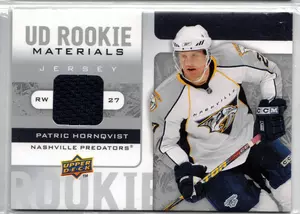 2007-08 UD Rookie Materials Patric Hornqvist EV Used Jersey Nashville Predators