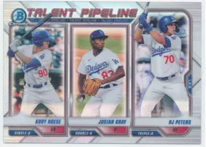 2021 Bowman - Kody Hoese/Josiah Gray/DJ Peters #TP-LAD Talent Pipeline