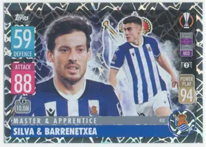 2021-22 Topps Match Attax UCL - David Silva/Ander Barrenetxea #430 Master & Apprentice