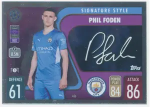 2021-22 Topps Match Attax UCL - Phil Foden #436 Signature Style