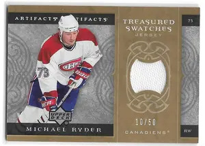 2007-08 Artifacts Treasured Swatches Gold #TS-RY Michael Ryder (10/50)