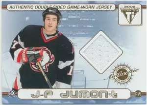 2001-02 TITANIUM - SCOTT STEVENS/J.P. DUMONT #21 AUTHENTIC DOUBLE SIDED GAME-WORN JERSEY