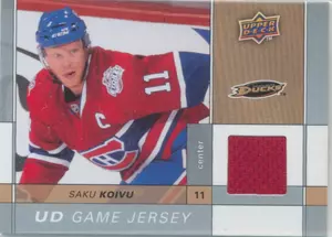 2009-10 UPPER DECK - SAKU KOIVU #GJ-SK GAME JERSEY