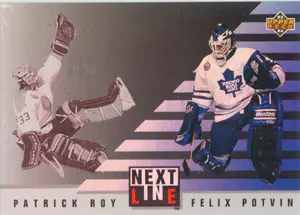 1993-94 UPPER DECK - PATRICK ROY/FELIX POTVIN #NL6 NEXT IN LINE