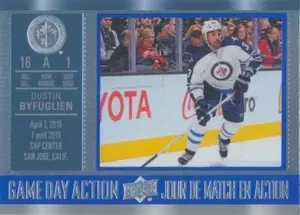 2016-17 TIM HORTONS - DUSTIN BYFUGLIEN #GDA-15 GAME DAY ACTION