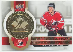 2021-22 TIM HORTONS TEAM CANADA - CONNOR McDAVID #M-4 CHAMPIONSHIP MEDALS