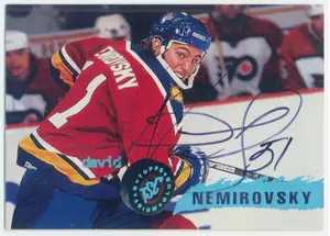 1995-96 STADIUM CLUB - DAVID NEMIROVSKY #223 AUTOGRAPH