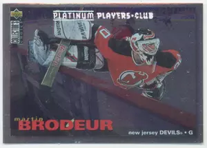 1995-96 COLLECTOR'S CHOICE - MARTIN BRODEUR #204 PLATINUM PLAYERS CLUB