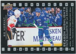 2015-16 TIM HORTONS - BO HORVAT #SH-6 CL