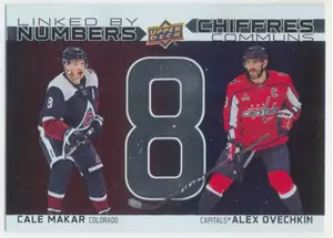 2023-24 TIM HORTONS GREATEST DUOS - CALE MAKAR/ALEX OVECHKIN #LN-2 LINKED BY NUMBERS