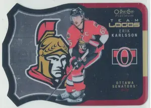 2015-16 O-PEE-CHEE PLATINUM - ERIK KARLSSON #T-21 TEAM LOGOS