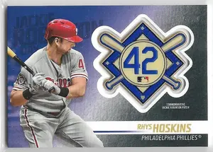 2018 Topps Update Jackie Robinson Commemorative Patch #JRP-RH Rhys Hoskins