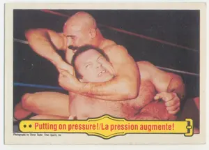 1985 O-Pee-Chee WWF - Iron Sheik/Ivan Putski #32 "Putting on Pressure!"
