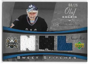 2006-07 Sweet Shot Sweet Stitches Triple #SS-OK Olaf Kolzig (08/25)