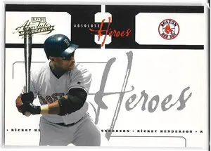 2005 Absolute Memorabilia Heroes #AH-2 Rickey Henderson (241/250)