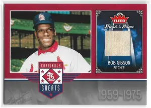 2006 Greats of the Game Cardinals Greats Memorabilia #STL-BG Bob Gibson