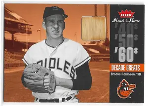 2006 Greats of the Game Decade Greats Memorabilia #DEC-BR Brooks Robinson