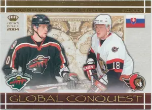 2003-04 CROWN ROYALE - MARIAN GABORIK/MARIAN HOSSA #7 GLOBAL CONQUEST