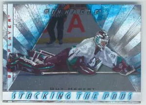 1997-98 BE A PLAYER - GUY HEBERT #1 STACKING THE PADS