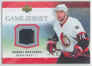 2007-08 UPPER DECK - ANDREJ MESZAROS #J-ME GAME JERSEY