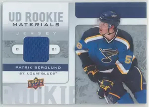 2008-09 UPPER DECK - PATRIK BERGLUND #RM-PB ROOKIE MATERIALS