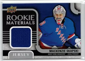 2015-16 UD Mackenzie Skapski Rookie Materials EV Jersey New York Rangers
