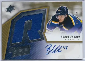 2015-16 SPx '05-06 Retro Rookie Fabric Autographs #SPXR-RB Robby Fabbri (009/299)
