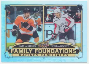 2023-24 TIM HORTONS GREATEST DUOS - JAMES VAN RIEMSDYK/TREVOR VAN RIEMSDYK #FF-5 FAMILY FOUNDATION