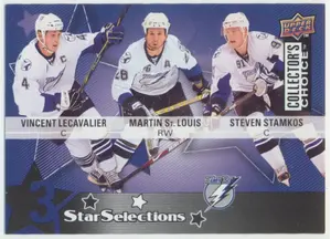 2009-10 COLLECTOR'S CHOICE - VINCENT LECAVALIER/MARTIN ST. LOUIS/STEVEN STAMKOS #227 3 STAR SELECTIONS