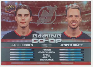 2024-25 UPPER DECK - JACK HUGHES/JESPER BRATT #CGO-19 GAMING CO-OP