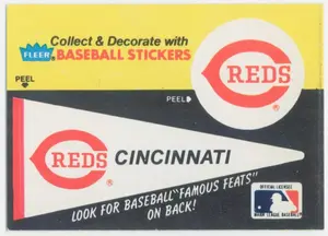1986 Fleer - Cincinnati Reds Team Sticker/Baseball's Famous Feats Eddie Plank #13