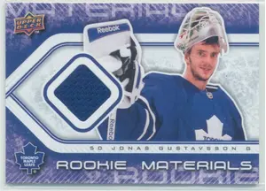 2009-10 UPPER DECK - JONAS GUSTAVSSON #RM-JG ROOKIE MATERIALS