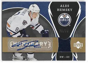 2007-08 Trilogy Honorary Scripted Swatches #SS-AH Ales Hemsky (28/50)