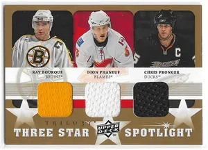2008-09 Trilogy Three Star Spotlight #3S-BPP Ray Bourque, Dion Phaneuf & Chris Pronger