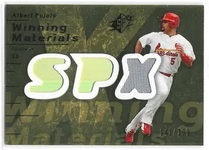 2007 SPx Winning Materials Gold #WM-AP Albert Pujols (141/199)