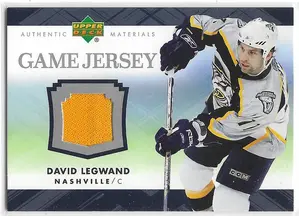 2007-08 Upper Deck Game Jersey #J-DL David Legwand