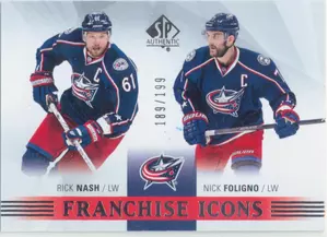 2015-16 SP AUTHENTIC - RICK NASH/NICK FOLIGNO #170 FRANCHISE ICONS 189/199