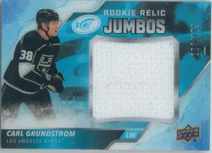 2019-20 ICE - CARL GRUNDSTROM #RRJ-CG ROOKIE RELIC JUMBOS 194/199