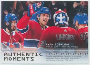 2019-20 SP AUTHENTIC - RYAN POEHLING #107 AUTHENTIC MOMENTS