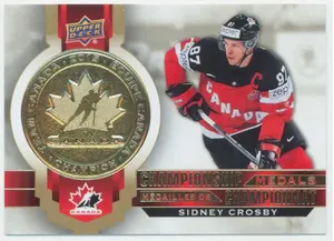 2021-22 TIM HORTONS TEAM CANADA - SIDNEY CROSBY #M-5 CHAMPIONSHIP MEDALS