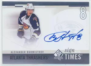 2010-11 SP AUTHENTIC - ALEXANDER BURMISTROV #SOT-AB SIGN OF THE TIMES