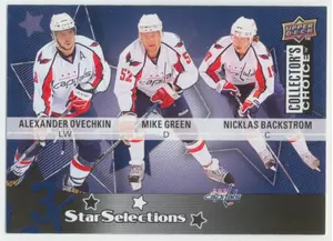 2009-10 COLLECTOR'S CHOICE - ALEXANDER OVECHKIN/MIKE GREEN/NICKLAS BACKSTROM #230 STAR SELECTIONS