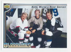 1992-93 UPPER DECK - KEITH GRETZKY/WAYNE GRETZKY/BRENT GRETZKY #37 BLOODLINES