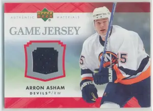 2007-08 UPPER DECK - ARRON ASHAM #J-AA GAME JERSEY