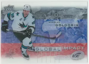 2015-16 UPPER DECK ICE - NIKOLAY GOLDOBIN #GI-NG GLOBAL IMPACT