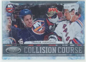2011-12 PANINI CERTIFIED - TRAVIS HAMONIC #8 COLLISION COURSE