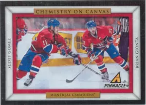 2010-11 PINNACLE - SCOTT GOMEZ/BRIAN GIONTA #17 CHEMISTRY ON CANVAS