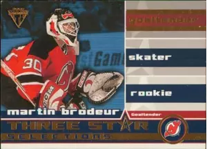 2001-02 TITANIUM - MARTIN BRODEUR #5 THREE STAR SELECTIONS